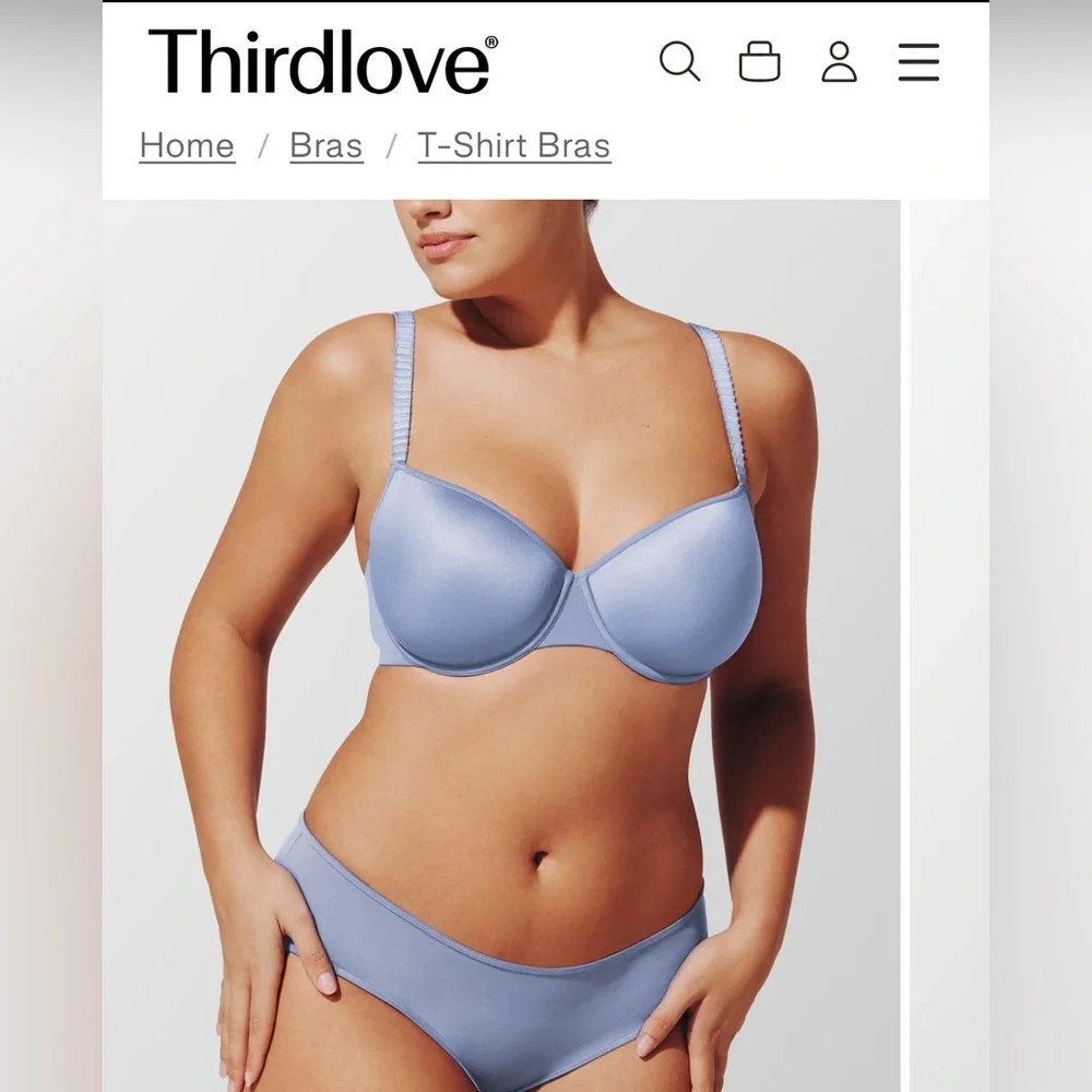 ThirdLove‎ Classic 24/7 T-Shirt Bra in Winter Violet- 38C